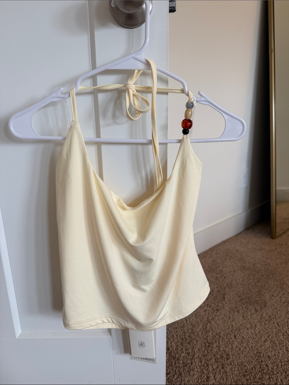 Women’s Halter Yellow Tank Top